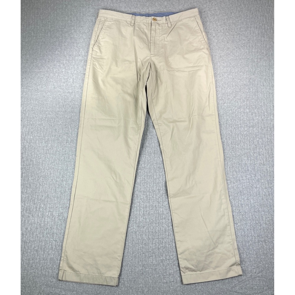 New J.Crew Essex Pant Mens 34x34 Beige Classic Fit Cotton Chino Trousers